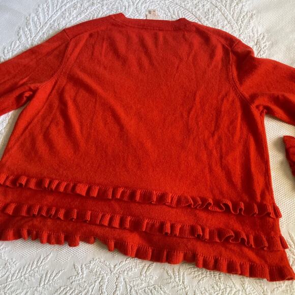 Cinq à Sept Adiella 100% Cashmere pullover Sweater Red Size L - Picture 10 of 10